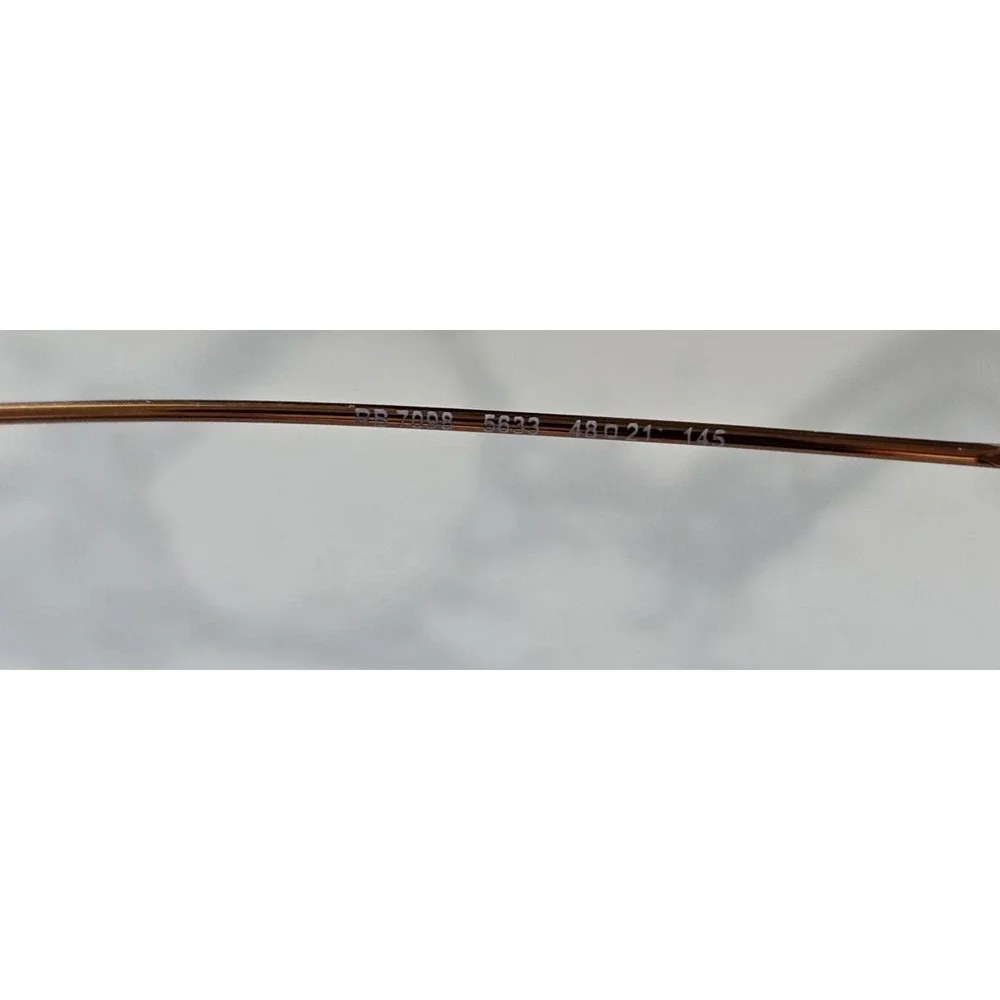 Ray-Ban RBRX 7098 5633 Eyeglasses Clear‎ Lens Gray On Bronze Pre-owned